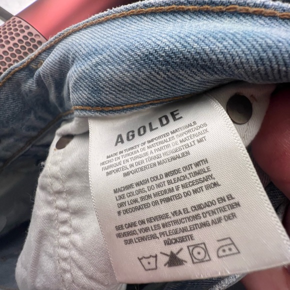 Agolde Light Blue Denim Jeans - Picture 3 of 6